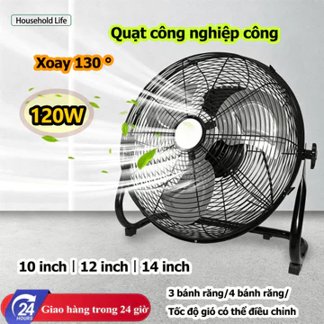 Quạt sàn công nghiệp cao cấp Quạt chân đầu gối công suất 130w, 4 quạt công nghiệp tốc độ gió Bảo hành 12 tháng
