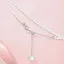 Vòng cổ bạc nơ đường "Heart Kiss" FANCIME