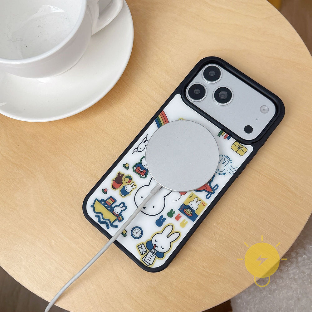 Phone Case For iPhone 17 Pro Max Plus 16 15 14 13 12 TPU Magnetic Aesthetic Korean Cute