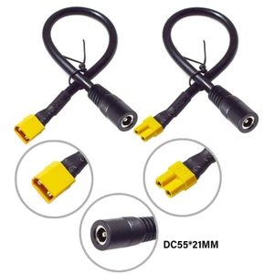 Yoo Linh Hoạt PVC XT30 Nam Sang DC5521 Dây Chuyển Đổi Nguồn Nữ 36V 15A