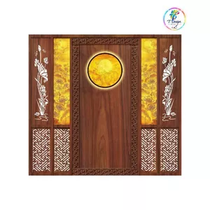 Tranh DECAL Dán Tường Bàn Thờ - Cuốn Thư, Câu Đối, Trúc Chỉ, Lưu Đức Quang | In Theo Kích Thước Tùy Chọn