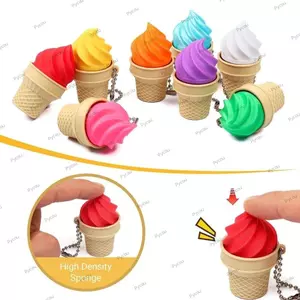 Bàn Phím Ngón Tay PYCOU, Nút Chìa Khóa Mô Phỏng Kem Bàn Phím Cơ Móc Khóa, In Hình Sáng Tạo Giảm Căng Thẳng Người Lớn Trẻ Em