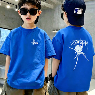 Áo Thun Trẻ Em Unisex In Nhện Thời Trang, Cotton Mềm, Áo Ngắn Tay, Phù Hợp Đi Học & Chơi, Cho Bé 3-12 Tuổi