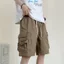 Quần short chở hàng mỏng mùa hè dành cho nam, Quần dài đến đầu gối nhiều túi hợp thời trang