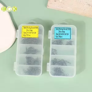 100 cái / hộp Đầu nối câu cá bằng thép không gỉ 4 # 6 # 8#10#12# Vòng bi lăn xoay với phụ kiện thu hút lưỡi câu Snap Đẹp