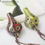 MỚI 6 Lỗ Nhỏ Ocarina Sáo Người Mới Bắt Đầu Nhạc Cụ Du Lịch Lưu Niệm Nhạc Cụ Phụ Kiện Mặt Dây Chuyền Gốm SKY