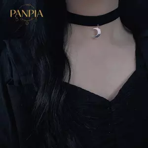 PNPIA- Phong Cách Hàn Quốc Thời Trang Choker Nelace Dành Cho Nữ Vintage Gothic Xương Đòn Dây Chuyền Mặt Trăng Cô Gái Ne Phụ Kiện Trang Sức