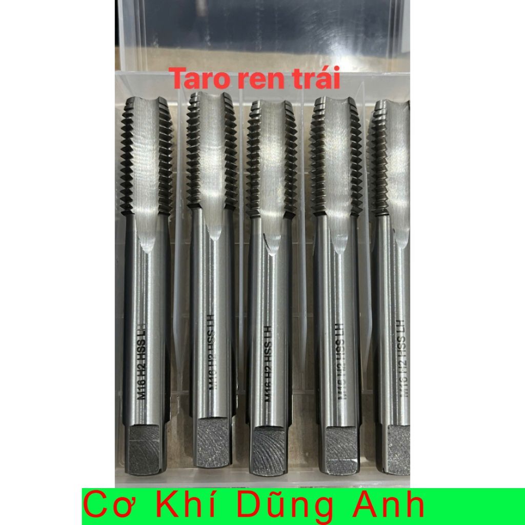 Taro thẳng ren trái (ren ngược) M3-M16 taro sắt thép inox ngon