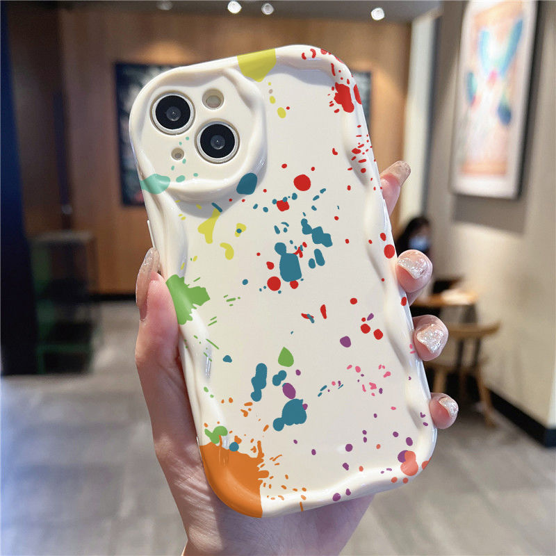 Ốp Lưng Cho Samsung Galaxy A07 A06 A05 A04 A17 A16 A15 A14 A13 A25 A23 A22 A35 A33 A32 A31 A56 A55 A52 A51 A50 Kem Vồng Cong Cạnh Họa Tiết Tranh NYK250