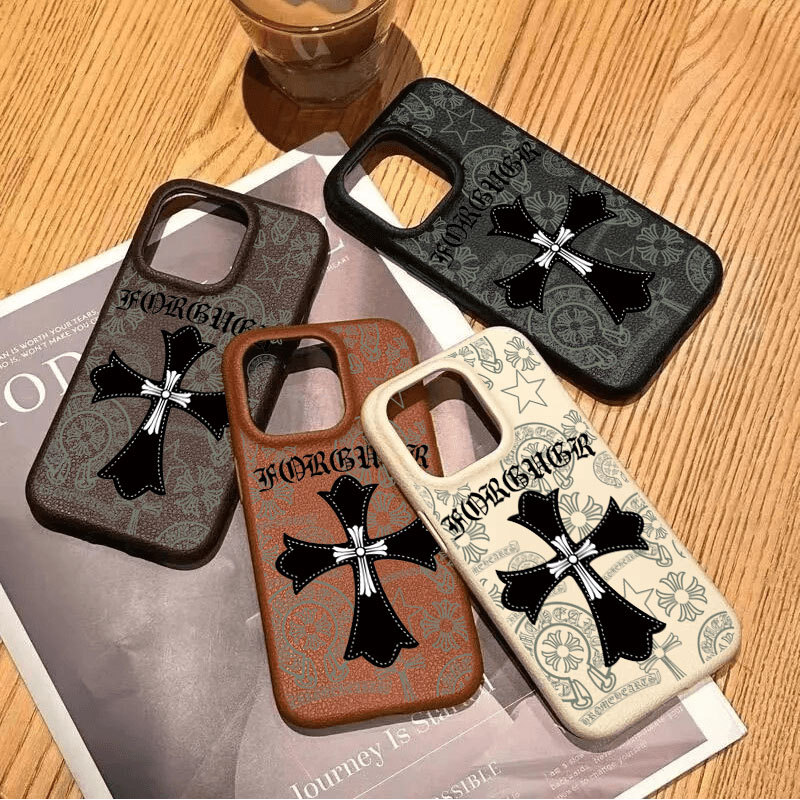 Ốp lưng iPhone họa tiết Chrome Hearts Họa tiết da mềm chống sốc cao cấp - iP X/XS/11/12/13/14/15/16/17/Plus/Pro/Max/Air