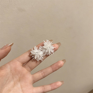 Vòng cổ hạt pha lê hoa trắng lãng mạn phong cách Pháp