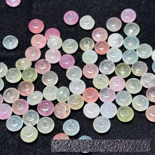 ((20 chiếc) Crystal Ice Tricolor 8 x 5mm Abacus Hạt Ngọc Rời Hạt Tự Làm Vòng Tay Phụ Kiện