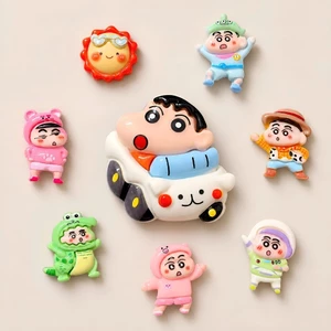 Set Charm Shin Chan Phiêu Lưu Thế Giới, Shin Lái Xe Hoạt Hình, Phi Hành Gia, Cao Bồi, Khủng Long