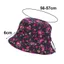 Mũ xô nữ PYCOU, Chất liệu Cotton Mũ chống nắng có thể gập lại, Thời trang in hoa có thể điều chỉnh chống nắng Mũ ngư dân mùa hè