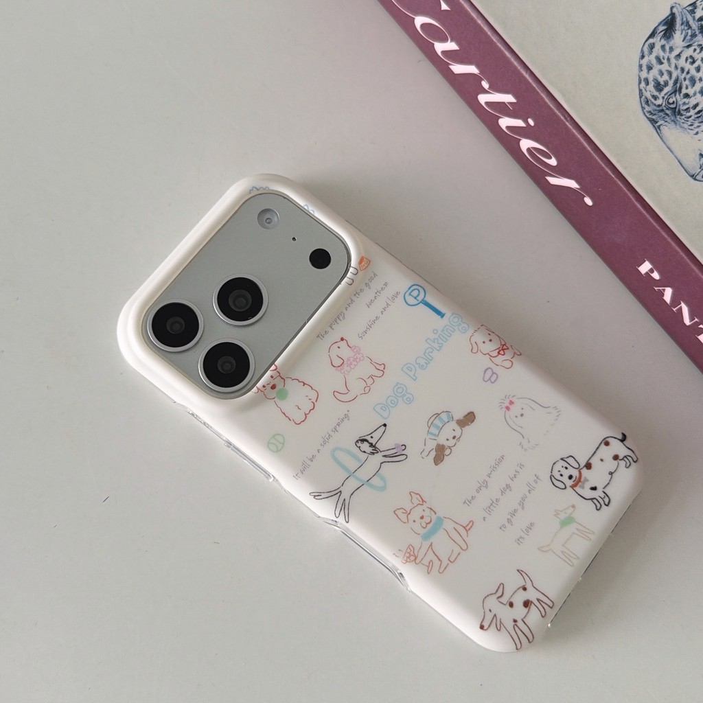 Ốp điện thoại hình chó màu cho iPhone 17 Pro Max 17 16 15 14 13 Vỏ bảo vệ chống sốc