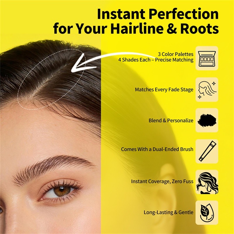SEVICH Hairline Powder 8g Root Covering Grey Hair Shadow Powder