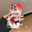 Ốp Điện Thoại Hoạt Hình Kim Cương Cho Redmi K90 K80 K70 K60 Ultra K50 Pro 5G 4G Sang Trọng Bao Bling Dễ Thương Sáng Hoạt Hình Crayon Shin-chan‌ Vỏ PC cứng