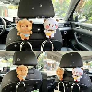 Cặp Đôi Gấu Trúc Bubu Dudu Xe Ô Tô Tựa Đầu Móc Bảo Quản Ghế Sắp Xếp Yier Và Bubu Xe Móc Phụ Kiện Nội Thất Ô Tô