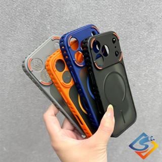 Ốp lưng cứng Acrylic mờ tản nhiệt từ tính cho iPhone 17 Pro Max 16 15 14 13 12 11 Pro Max Vỏ chống sốc mờ