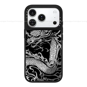 Ốp điện thoại từ tính họa tiết đám mây gương và rồng hoang dã cho IPhone 11 12 13 14 15 16 Plus 17Pro Max 17 Air Case Vỏ bảo vệ chống sốc