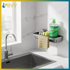 BVY Không Rỉ Bọt Biển Nhà Bếp Sấy Ra Bồn Rửa Caddy Cho Xà Phòng Đĩa Có Thanh Đựng Khăn Phòng Tắm.