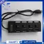 4 cổng USB Hub Splitter USB 2.0 Hub LED với 4 công tắc BẬT / TẮT cho máy tính bảng Máy tính xách tay Máy tính xách tay