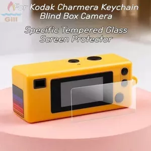 GILL cho màn hình kính cường lực máy ảnh Kodak, Tấm bảo vệ màn hình máy ảnh kỹ thuật số trong suốt 9H, Quà tặng Móc khóa Phụ kiện máy ảnh di động Phim thủy tinh cho Kodak Charmera