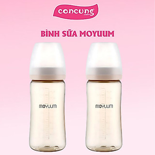 Bình sữa Moyuum korea - Hàng Chính Hãng, 170ml & 270ml [ Tặng 1 Núm ]