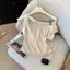 ZK Thời Trang Slim Off-Shoulder Ren Ngắn Tay Áo Thun Nữ Mùa Hè VN