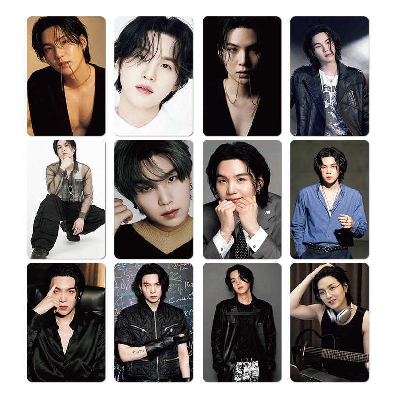LINXX 55 Chiếc BTS SUGA Lomo Cards Kpop Boy Group Idol Photocard Set Bộ sưu tập quạt Hàng hóa Lễ hội Quà tặng Bộ sưu tập Thẻ ảnh