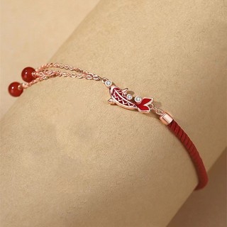 Koi Tua Rua Vòng Chân Nữ Ánh Sáng Sang Trọng Cảm Giác Benming Năm Dây Đỏ Chân Đồ Trang Trí Quà Tặng Sinh Nhật Cho Bạn Gái Phụ Kiện