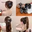 AqToCna Hợp Thời Trang Nữ Ren Nơ Kẹp Tóc Phiên Bản Hàn Quốc Của Bướm Satin Thanh Lịch Kẹp Tóc Bé Gái Tóc Đuôi Ngựa Kẹp Phụ Kiện AqToCna