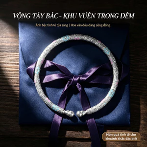 Vòng Tay Nữ Retro Trung Quốc, Hoa 3D Men Thủ Công, Hợp Kim Có Thể Điều Chỉnh, Quà Tặng Thanh Lịch, Chống Nước