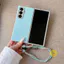 Phone Case For SAMSUNG Galaxy ZFold7 / Z Fold 6 / Z Fold 5 / Z Fold 4 / Z Fold 3 Acrylic Strap Hard Aesthetic Korean Cute