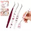 Nhíp lông mi giả FAVORITEGOODS, Nhíp dán cong có độ chính xác cao hoạt hình, Máy uốn mi chống tĩnh điện bằng thép không gỉ đa chức năng Nhãn dán cảnh thu nhỏ