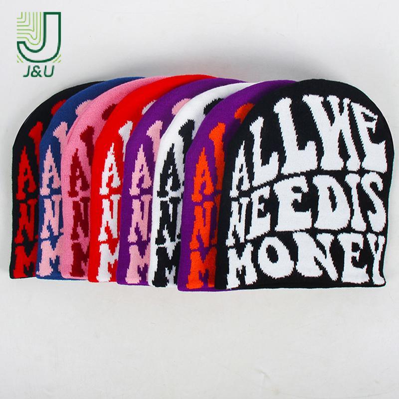 [J & U-T] Mũ dệt kim Acrylic len Y2K cổ điển dành cho nữ Beanie Mùa đông ấm áp Beanies Bông tai Kẹp Hip Hop Mũ ngoài trời thông thường