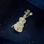 Tinh Tế Thời Trang Violin Cao Cấp Tính Khí Trâm Phù Hợp Với Pin Kim Cương Giả Chống chói Phụ Kiện Thanh Lịch Corsage 6.8