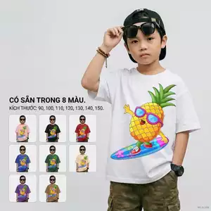 Áo cộc tay bé trai 10-40kg, mềm mại thấm hút, dễ mặc Size 90-150