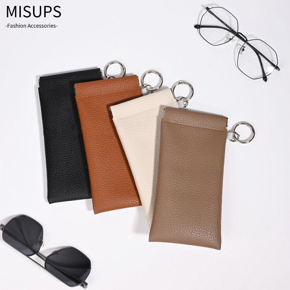 Túi đựng kính MISUPS, Kính râm đóng tự động PU mềm, Di động có kính Vải bảo vệ chống thấm nước Túi kính mắt Phụ kiện kính mắt