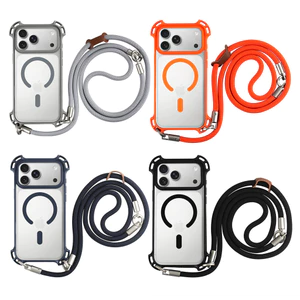 ốp lưng iphone Áp dụng cho iPhone 17 - ốp lưng chống rơi kép có bốn góc và ốp điện thoại kẹp từ tính vẽ tranh Apple 16 màu có bảo vệ dây đeo vai.dây đeo điện thoại