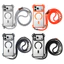 ốp lưng iphone Áp dụng cho iPhone 17 - ốp lưng chống rơi kép có bốn góc và ốp điện thoại kẹp từ tính vẽ tranh Apple 16 màu có bảo vệ dây đeo vai.dây đeo điện thoại