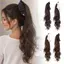 SAIA Tóc Giả Đuôi Ngựa, Sóng Sâu Sóng Sóng Mạnh Uốn Chuối Tóc Giả, Thêm Độ Dày Chấm Bi Xoăn Đuôi Ngựa Tổng Hợp Tóc Giả Sử Dụng Hàng Ngày