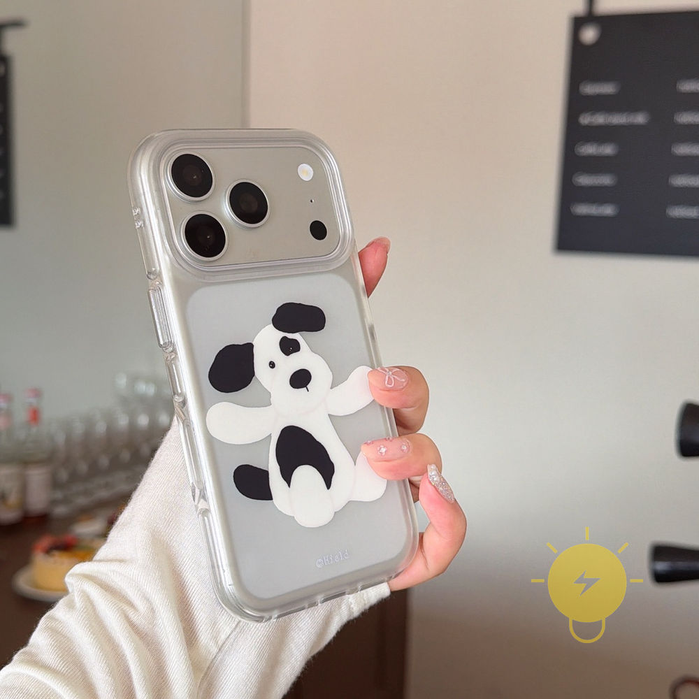 Phone Case For iPhone 17 Pro Max 16 15 14 13 TPU Transparent Dog Air Bag Air Bag Aesthetic Korean Cute