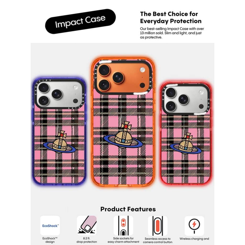 CASECASE X Họa Tiết Vải Hồng Cam / Đỏ / Perri Bộ Sưu Tập Kẹo Tím Màu Trong Suốt Cứng Hút Từ Tính Tác Động Cho Apple IPhone 13 14 15 16 17Pro Max Plus Có Hộp