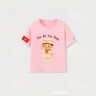 Áo phông cộc tay hình Yêu Tổ Quốc cho bé trai bé gái Kids T Mall áo Cờ Đỏ Sao Vàng Việt Nam cho bé #15