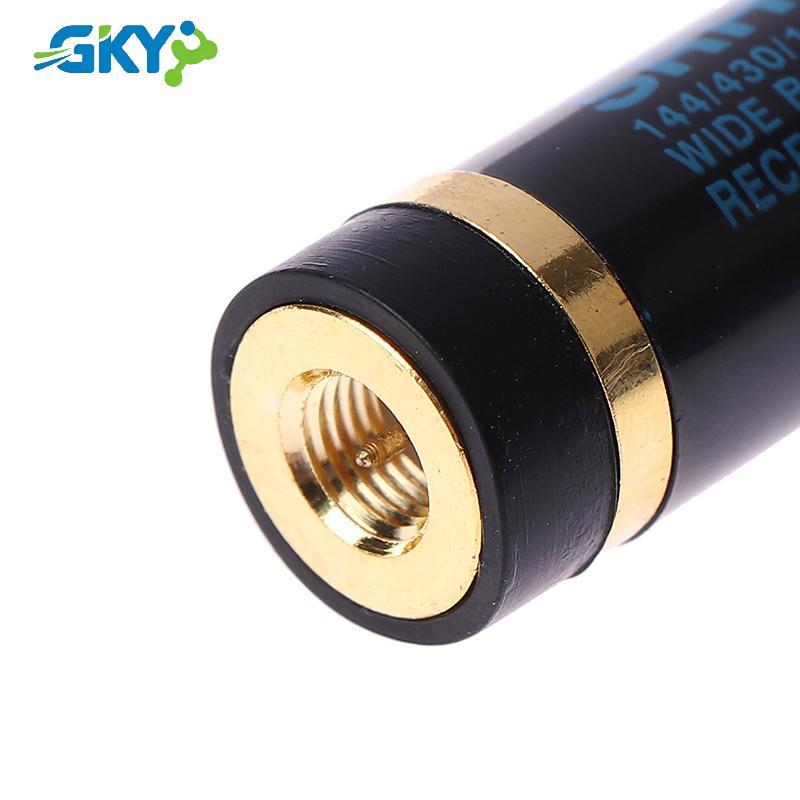 Ăng-ten băng tần kép GKY UHF VHF SMA Nam Nữ 144400DC 430480MHz cho YAESU Walkie Talkie SRH805Spact Ăng-ten GKY