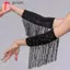 GAVESTO Latin Dance Viền Tay Áo, Màu Trơn Flash Tay Nữ, Khoan Di Động Kim Cương Giả Khiêu Vũ Latin Trang Phục Biểu Diễn Sân Khấu Tua Rua Găng Tay Lấp Lánh Nữ