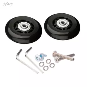 Jfory 2 Miếng Vali Hành Lý Bánh Xe Thay Thế Cao Su Sửa Chữa Bộ Phận Trục Tắt Tiếng Với Vít Dụng Cụ Đa Năng Bánh Xe Linh Hoạt