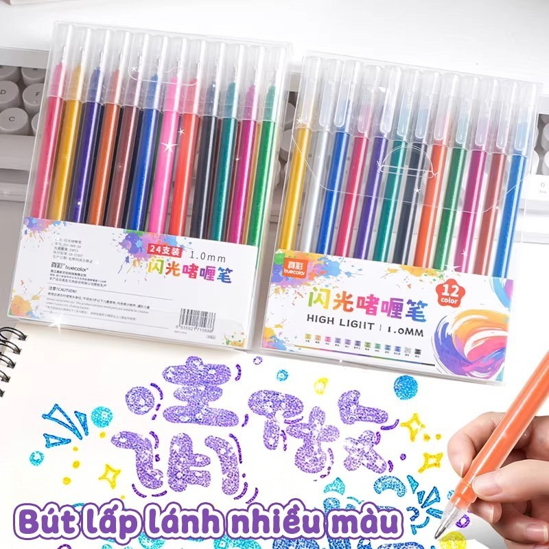 Bút Gel Viết Chữ Đẹp 36 Màu Dung Tích Lớn Nhiều Màu Để Vẽ Tranh Tươi Sáng Quà Tặng Học Sinh Không Độc Hại