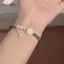 AqToCna Phong Cách Trung Hoa Ánh Sáng Sang Trọng Retro Xanh Tre Khớp Đính Hạt Vòng Tay Nữ Thời Trang Hoa Hồng Vòng Tay Trang Sức Quà Tặng AqToCna